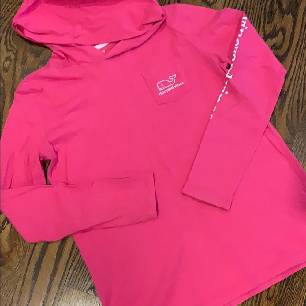 Pink Vineyard Vines Hooded T